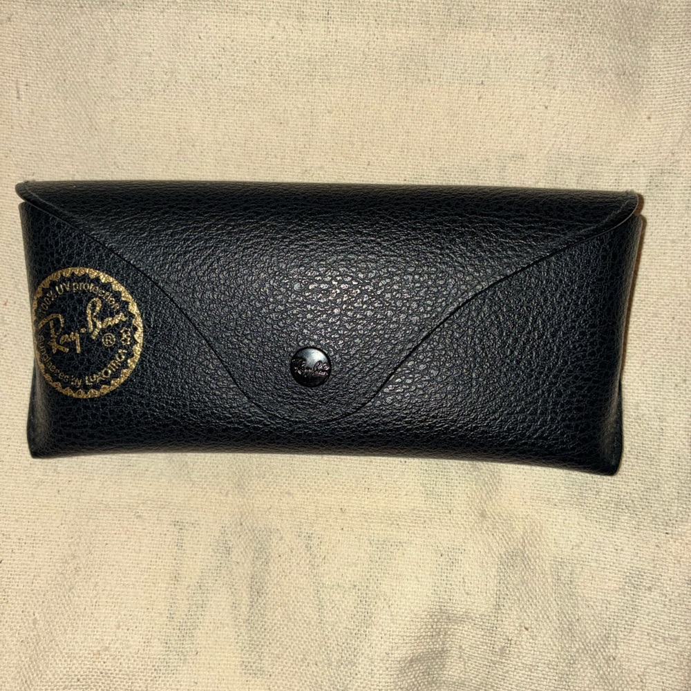 Ray-Ban Black and Gold Sunglasses Case